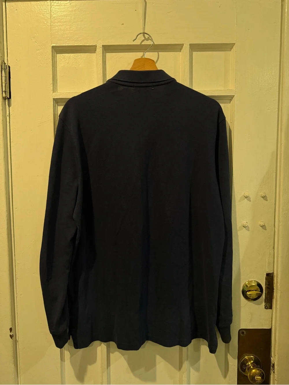 Polo by Ralph Lauren Navy Long-Sleeve Polo with Red Pony